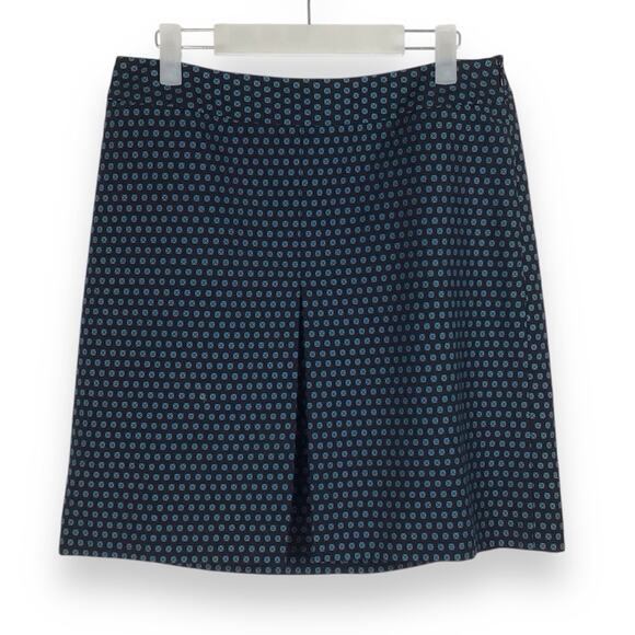 LOFT Side Zip Black & Blue Short Straight Skirt size 6 - Picture 1 of 6